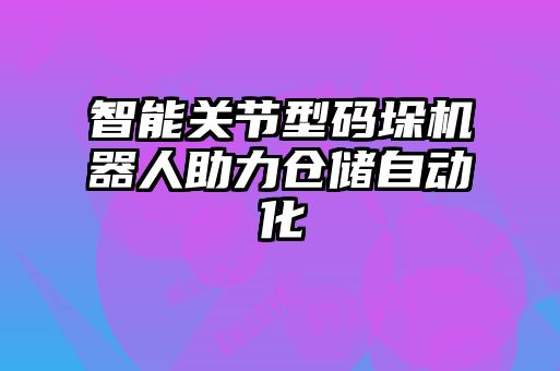 智能关节型码垛机器人助力仓储自动化