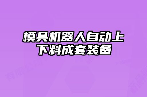 模具机器人自动上下料成套装备