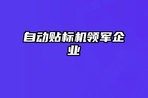 自动贴标机领军企业