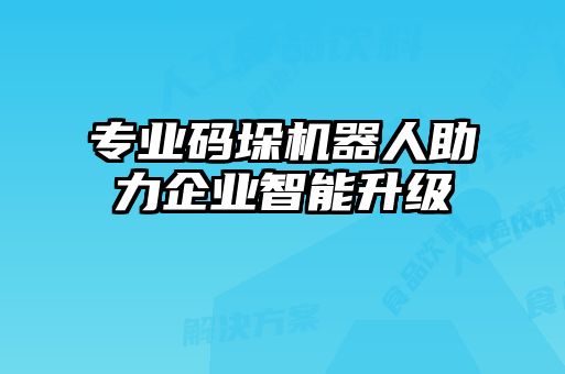 专业码垛机器人助力企业智能升级