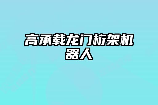 高承载龙门桁架机器人