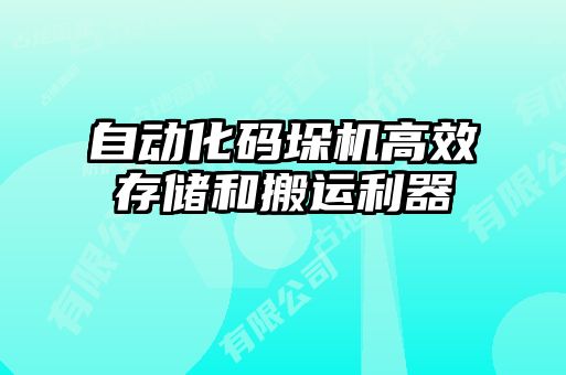 自动化码垛机高效存储和搬运利器