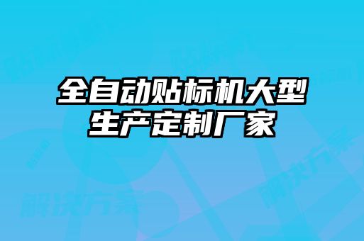 全自动贴标机大型生产定制厂家