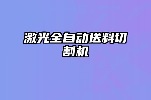 激光全自动送料切割机