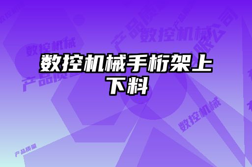 数控机械手桁架上下料