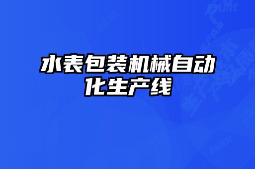 水表包装机械自动化生产线