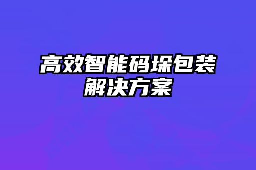 高效智能码垛包装解决方案