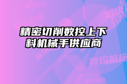 精密切削数控上下料机械手供应商