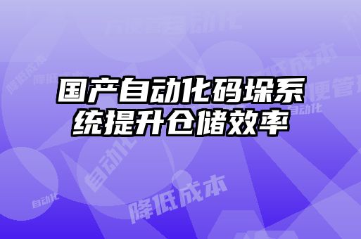 国产自动化码垛系统提升仓储效率