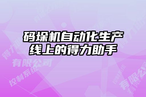 码垛机自动化生产线上的得力助手