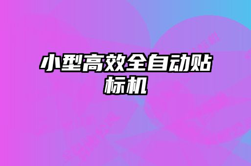 小型高效全自动贴标机