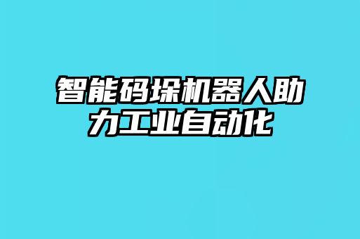 智能码垛机器人助力工业自动化