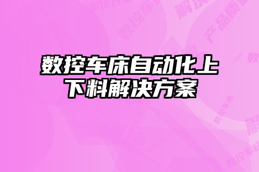 数控车床自动化上下料解决方案