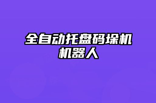 全自动托盘码垛机机器人