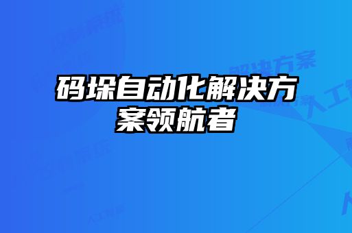 码垛自动化解决方案领航者