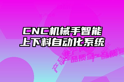 CNC机械手智能上下料自动化系统