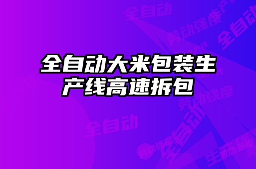 全自动大米包装生产线高速拆包