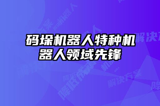 码垛机器人特种机器人领域先锋