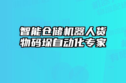 智能仓储机器人货物码垛自动化专家