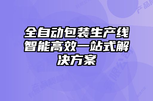 全自动包装生产线智能高效一站式解决方案