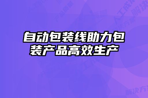 自动包装线助力包装产品高效生产