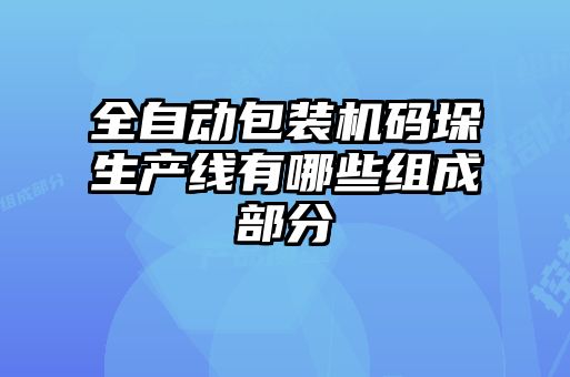 全自动包装机码垛生产线有哪些组成部分