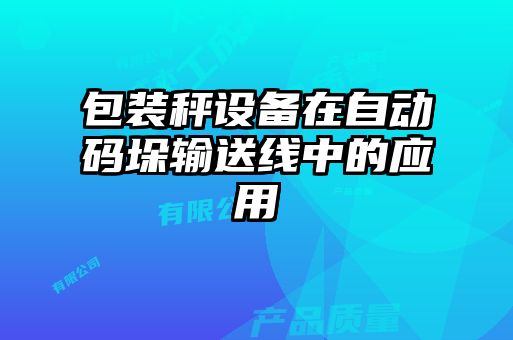 包装秤设备在自动码垛输送线中的应用