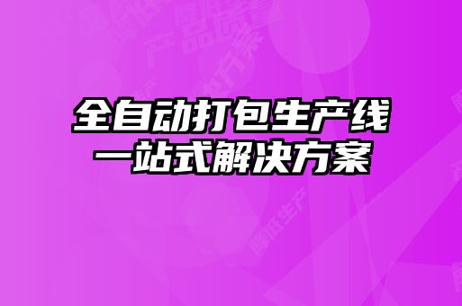 全自动打包生产线一站式解决方案