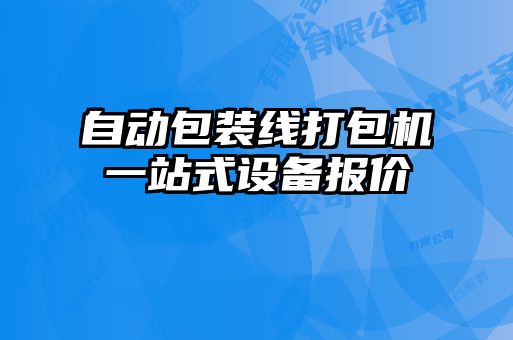 自动包装线打包机一站式设备报价