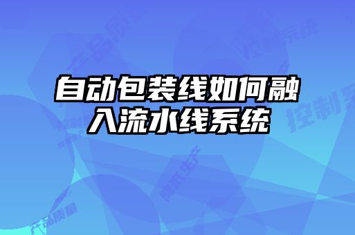 自动包装线如何融入流水线系统