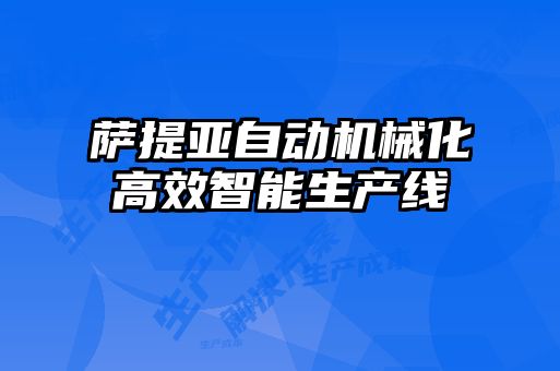 萨提亚自动机械化高效智能生产线