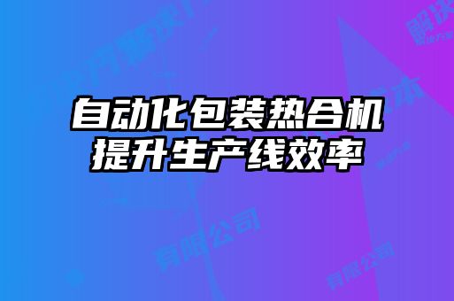 自动化包装热合机提升生产线效率