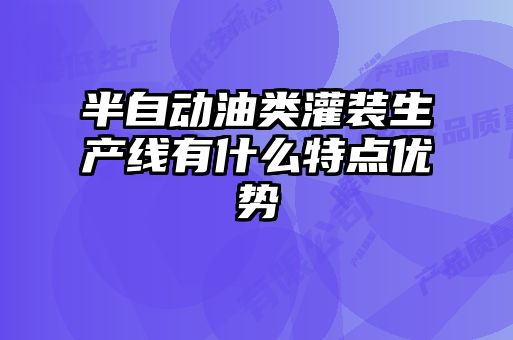 半自动油类灌装生产线有什么特点优势