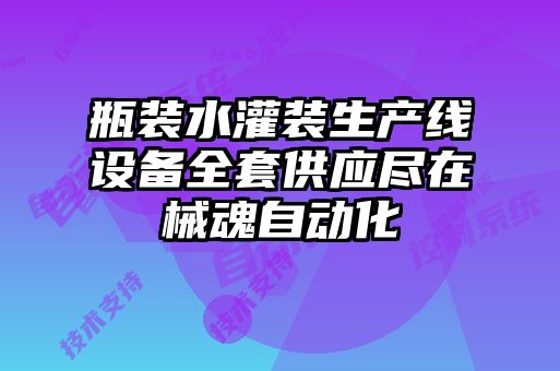 瓶装水灌装生产线设备全套供应尽在械魂自动化