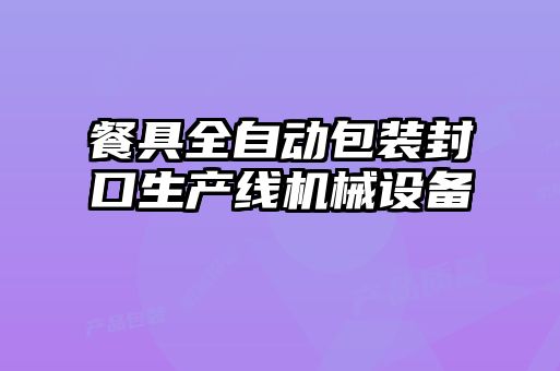 餐具全自动包装封口生产线机械设备