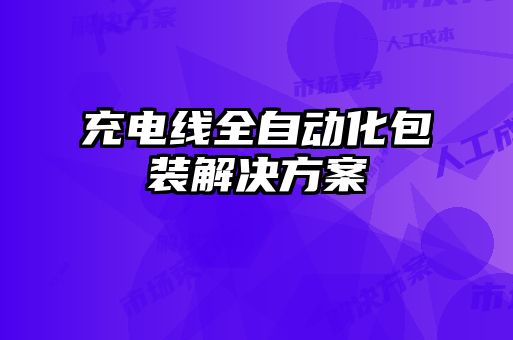 充电线全自动化包装解决方案