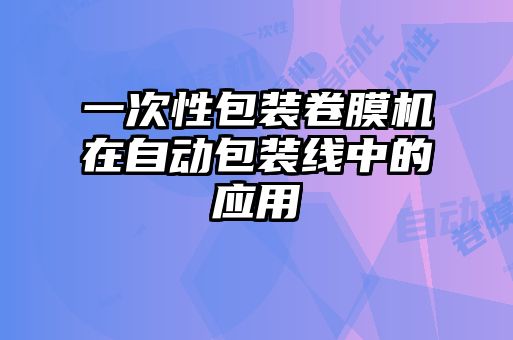 一次性包装卷膜机在自动包装线中的应用