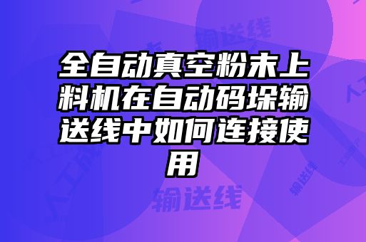 全自动真空粉末上料机在自动码垛输送线中如何连接使用