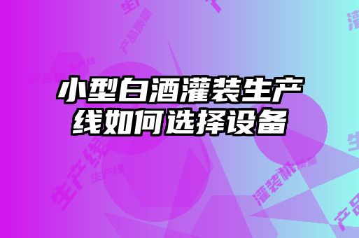 小型白酒灌装生产线如何选择设备