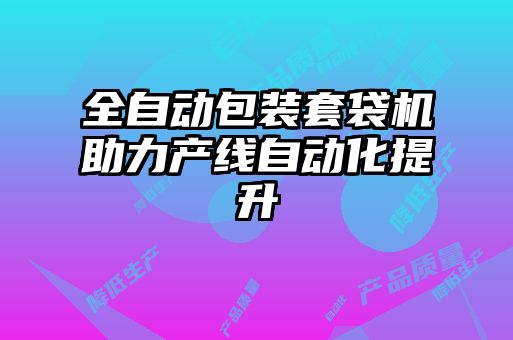 全自动包装套袋机助力产线自动化提升