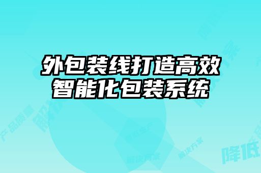 外包装线打造高效智能化包装系统