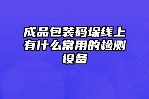 成品包装码垛线上有什么常用的检测设备