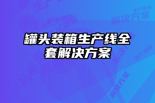 罐头装箱生产线全套解决方案