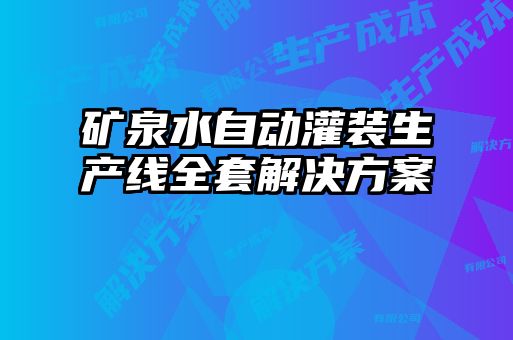 矿泉水自动灌装生产线全套解决方案