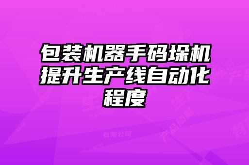 包装机器手码垛机提升生产线自动化程度