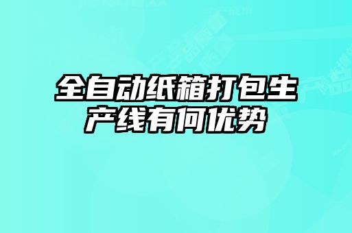 全自动纸箱打包生产线有何优势